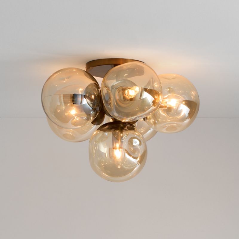 Viewing product image Etienne Glass Flush Mount Light - image 1 of 3