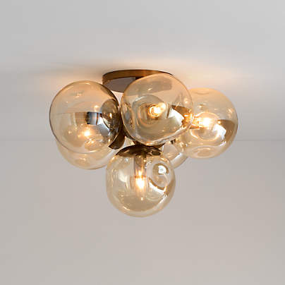 Etienne Glass Flush Mount Light