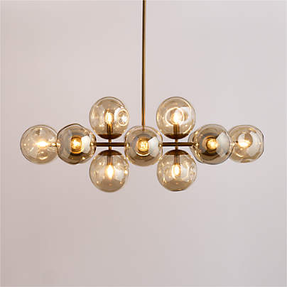 Etienne Glass Linear Chandelier Light