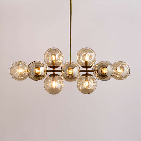 Etienne Glass Linear Chandelier Light