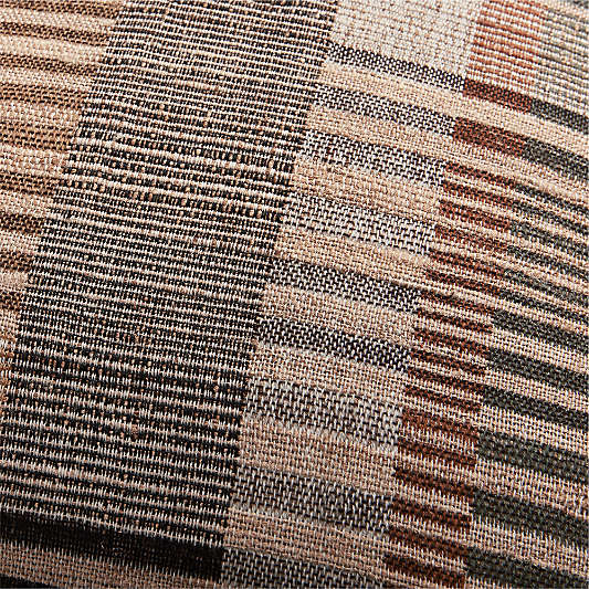 Etta Silk Wool Blend 20"x20" Multi Throw Pillow with Feather Insert