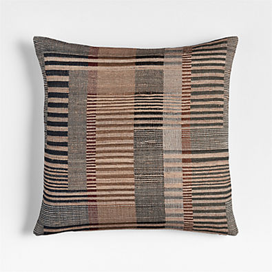 View Etta Silk Wool Blend 20"x20" Multi Throw Pillow with Feather Insert details