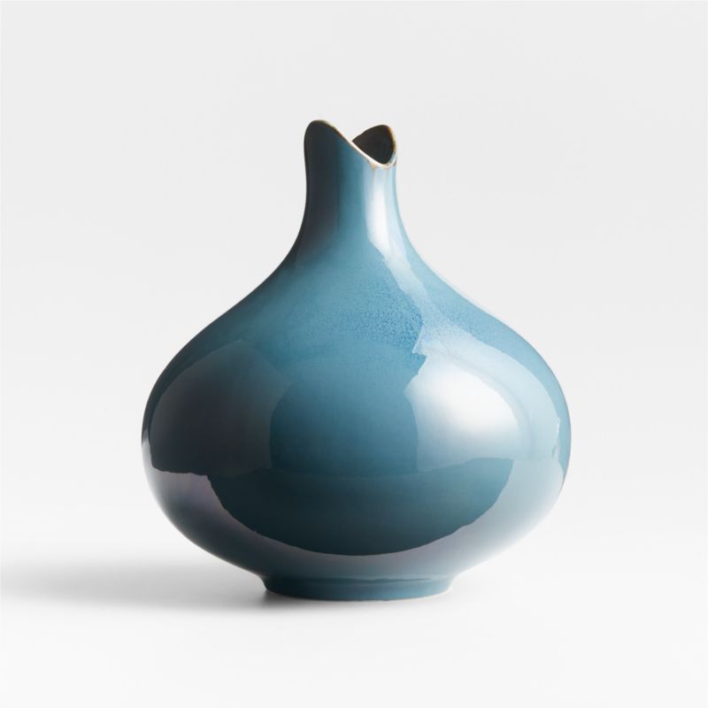 Etten Dark Blue Ceramic Vase 10"