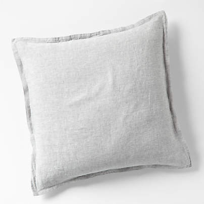 New Natural EUROPEAN FLAX ™-Certified Linen Grey Chambray Euro Bed Pillow Sham