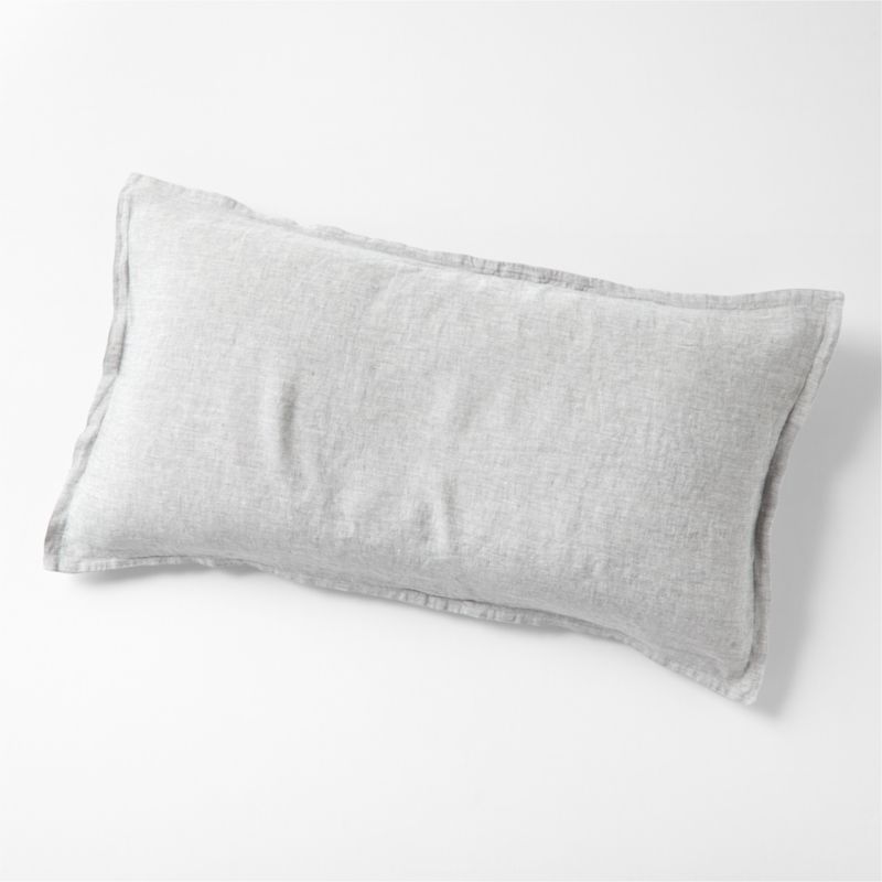 New Natural EUROPEAN FLAX ™-Certified Linen Grey Chambray King Bed Pillow Sham - image 0 of 4