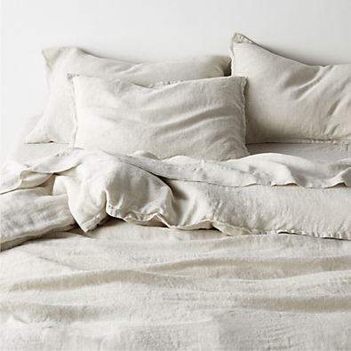 View New Natural EUROPEAN FLAX -Certified Linen Warm Natural King Duvet Cover details