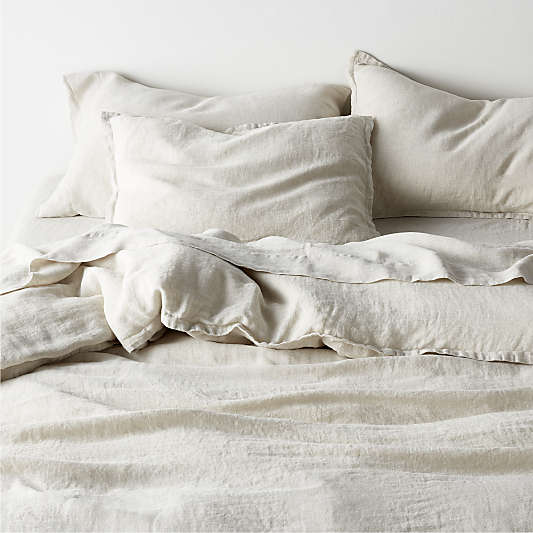 New Natural EUROPEAN FLAX ™-certified Linen Warm Natural King Bed Sheet Set