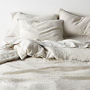 Weekend Arctic Ivory Organic Cotton 23"x23" Throw Pillow with Feather Insert