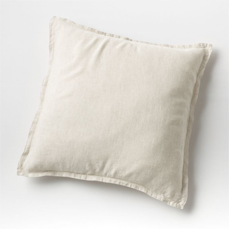 New Natural EUROPEAN FLAX ™-Certified Linen Warm Natural Euro Bed Pillow Sham - image 0 of 5