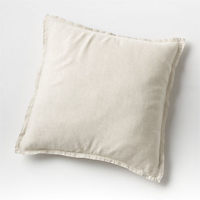 View New Natural EUROPEAN FLAX ™-Certified Linen Warm Natural Euro Bed Pillow Sham details