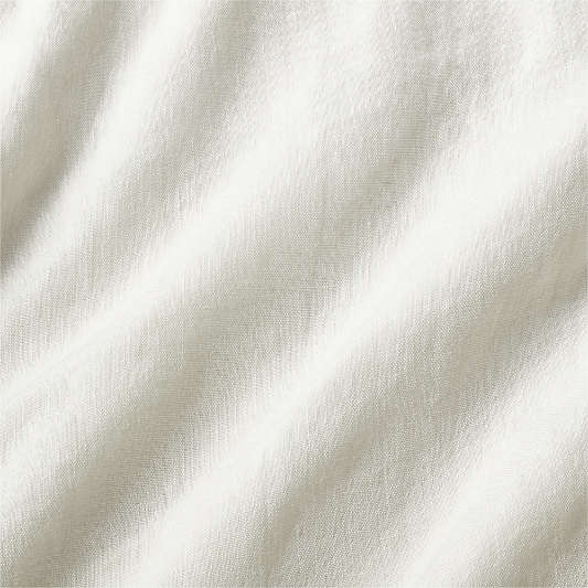 New Natural EUROPEAN FLAX ™-Certified Linen Warm White Twin/Twin XL Duvet Cover