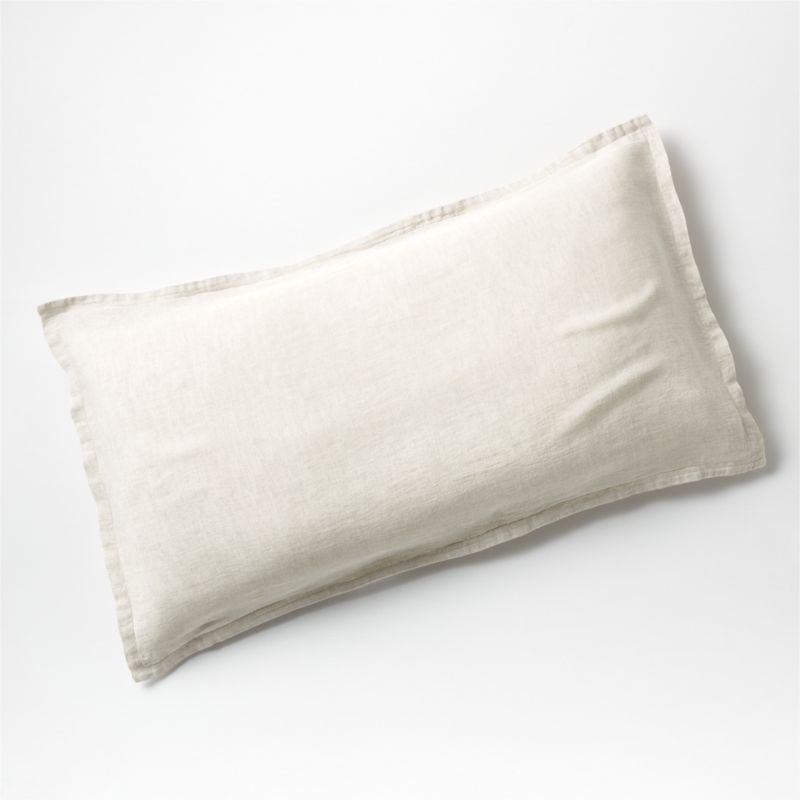 New Natural EUROPEAN FLAX ™-Certified Linen Warm Natural King Bed Pillow Sham - image 0 of 5