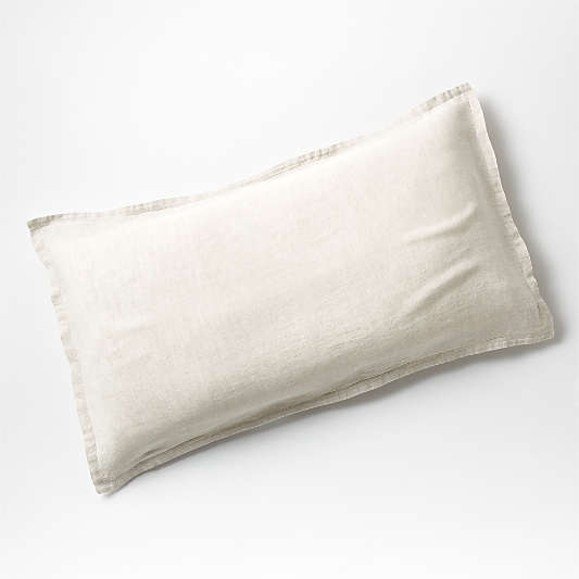 New Natural EUROPEAN FLAX ™-Certified Linen Warm Natural King Bed Pillow Sham