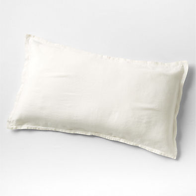 View Aire Natural EUROPEAN FLAX ™-Certified Linen Warm White King Bed Pillow Sham details