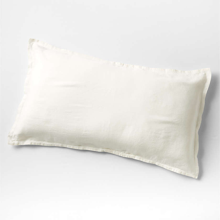 European Flax -Certified Linen Warm White King Pillow Sham + Reviews ...