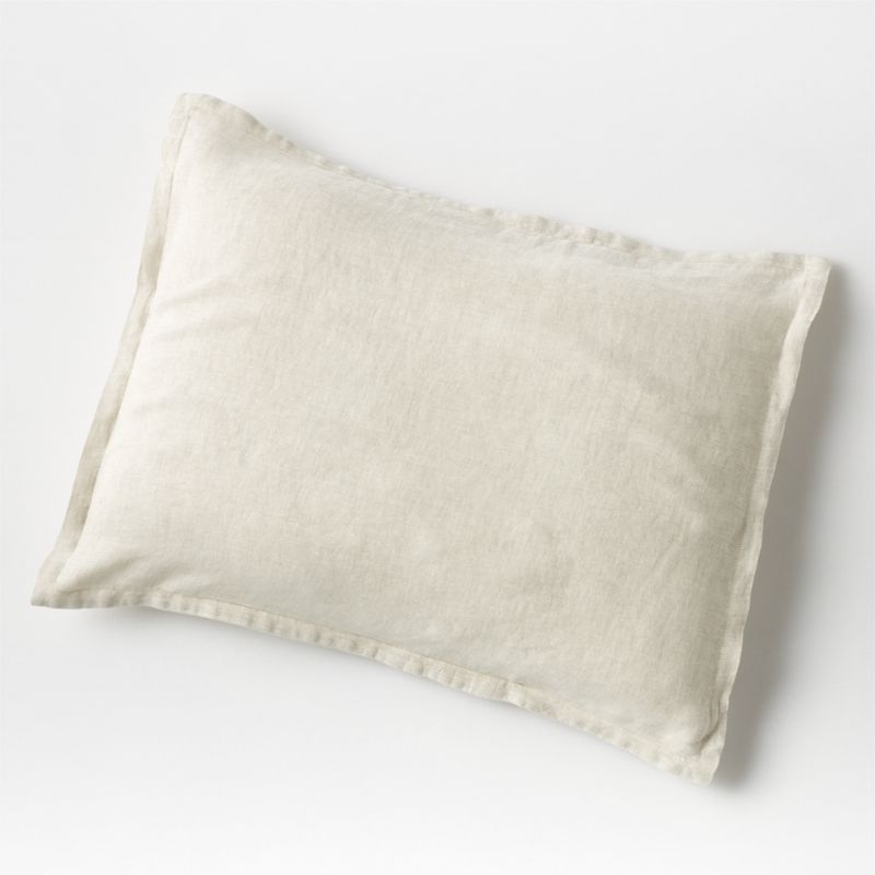 New Natural EUROPEAN FLAX ™-Certified Linen Warm Natural King Bed Pillow Sham - image 2 of 5