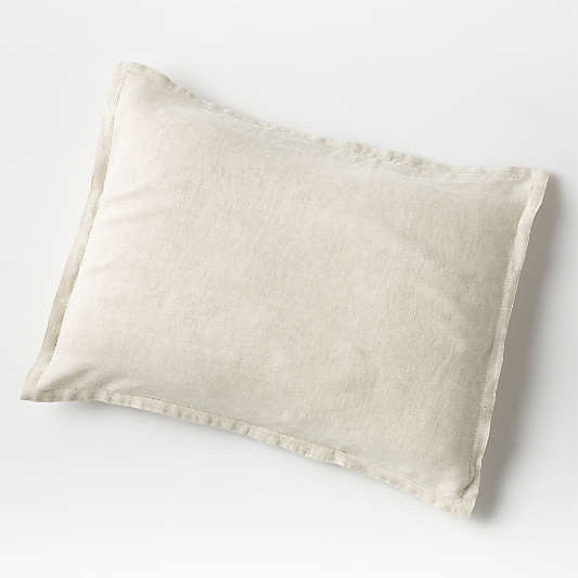 New Natural EUROPEAN FLAX ™-Certified Linen Warm Natural Standard Bed Pillow Sham