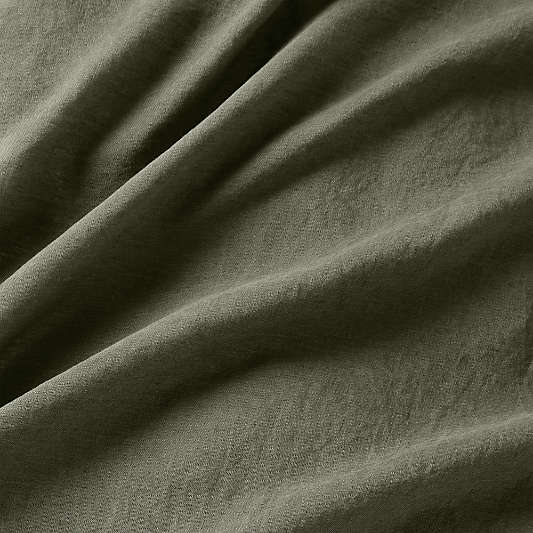 Aire Natural European Linen Burnt Green Duvet Cover