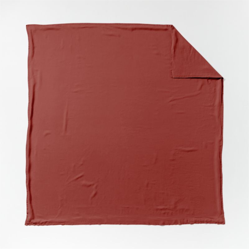 New Natural EUROPEAN FLAX ™-Certified Linen Castilian Red King Duvet Cover - image 6 of 8