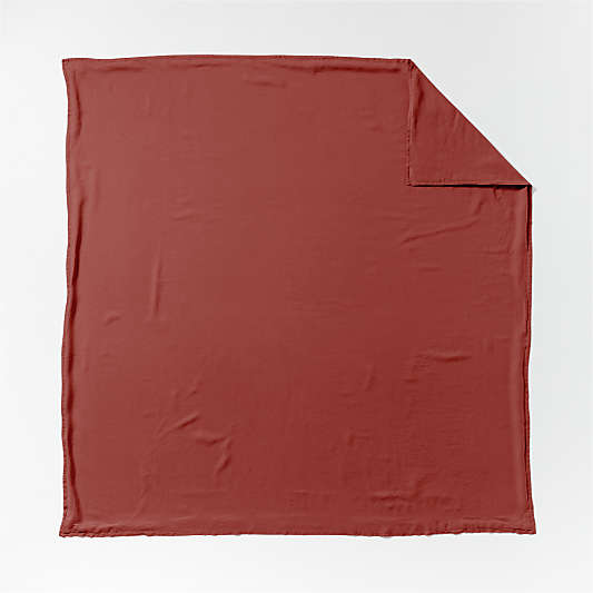 New Natural EUROPEAN FLAX ™-Certified Linen Castilian Red King Duvet Cover