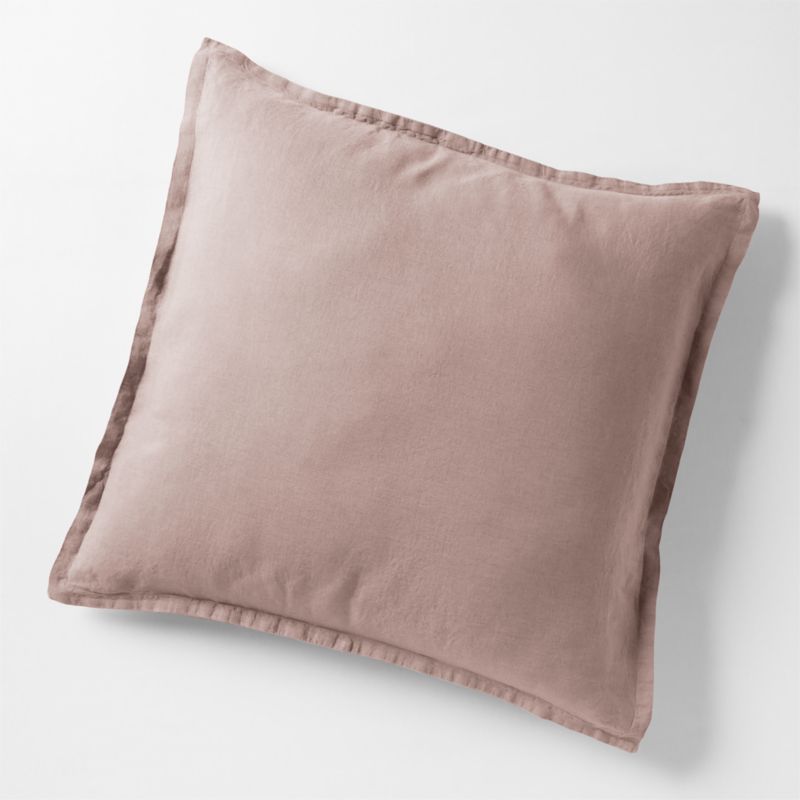 New Natural EUROPEAN FLAX ™-Certified Linen Moody Mauve Euro Bed Pillow Sham - image 0 of 6