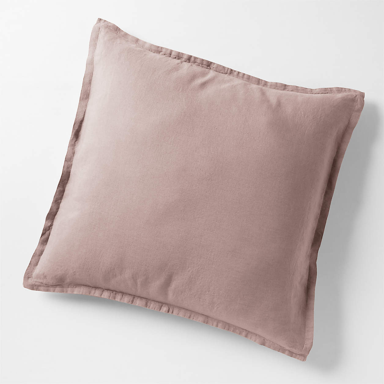 European Flax Certified Linen Moody Mauve Euro Pillow Sham Cover