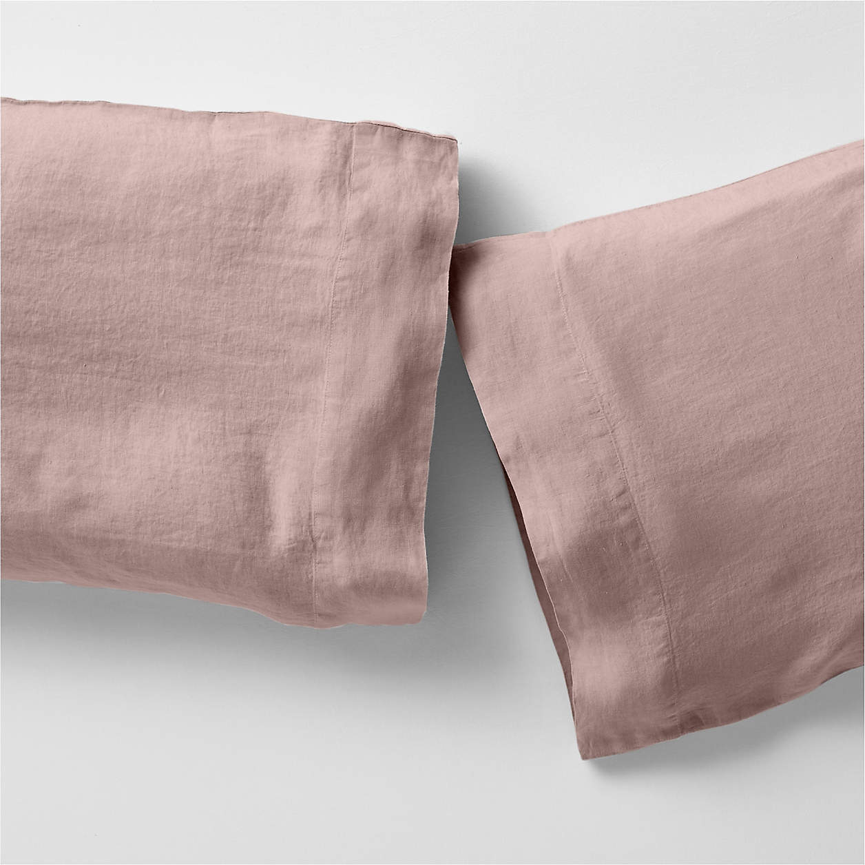 European Flax Certified Linen Moody Mauve Pillow Case, Set of 2