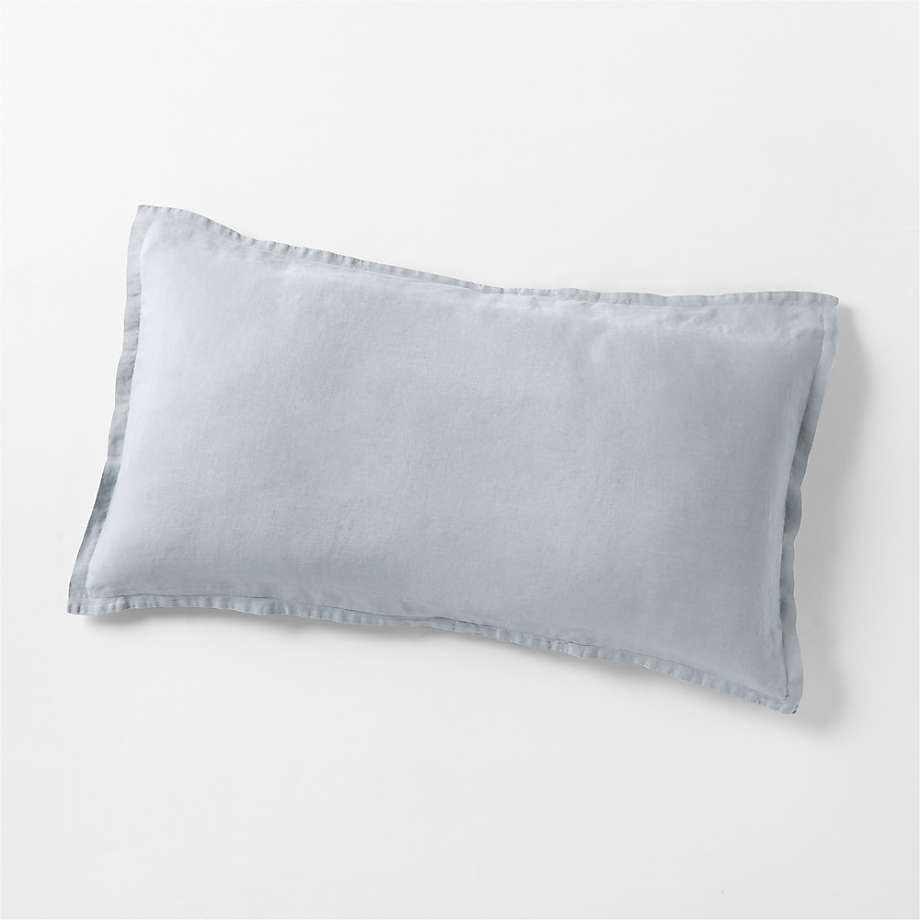 European Flax ®-Certified Linen Mist Blue King-Size Pillow Sham Cover