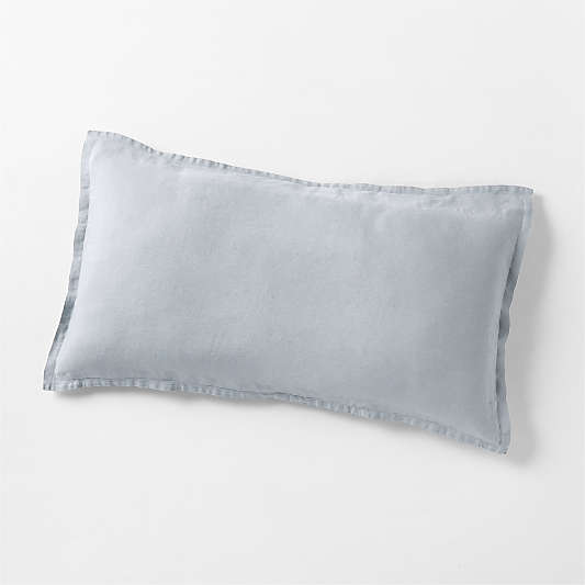 New Natural EUROPEAN FLAX ™-Certified Linen Mist Blue King Bed Pillow Sham