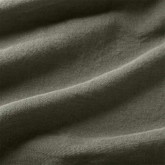 Aire Natural EUROPEAN FLAX ™-Certified Linen Burnt Green King Bed Sheet Set