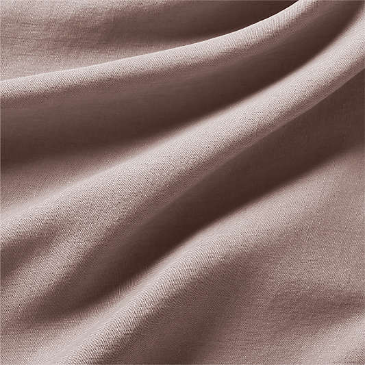 New Natural EUROPEAN FLAX ™-certified Linen Moody Mauve Queen Bed Sheet Set