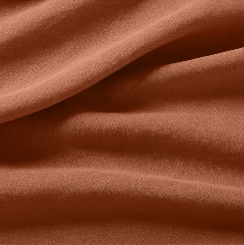 New Natural EUROPEAN FLAX ™-Certified Linen Spice Orange Full Bed Sheet Set