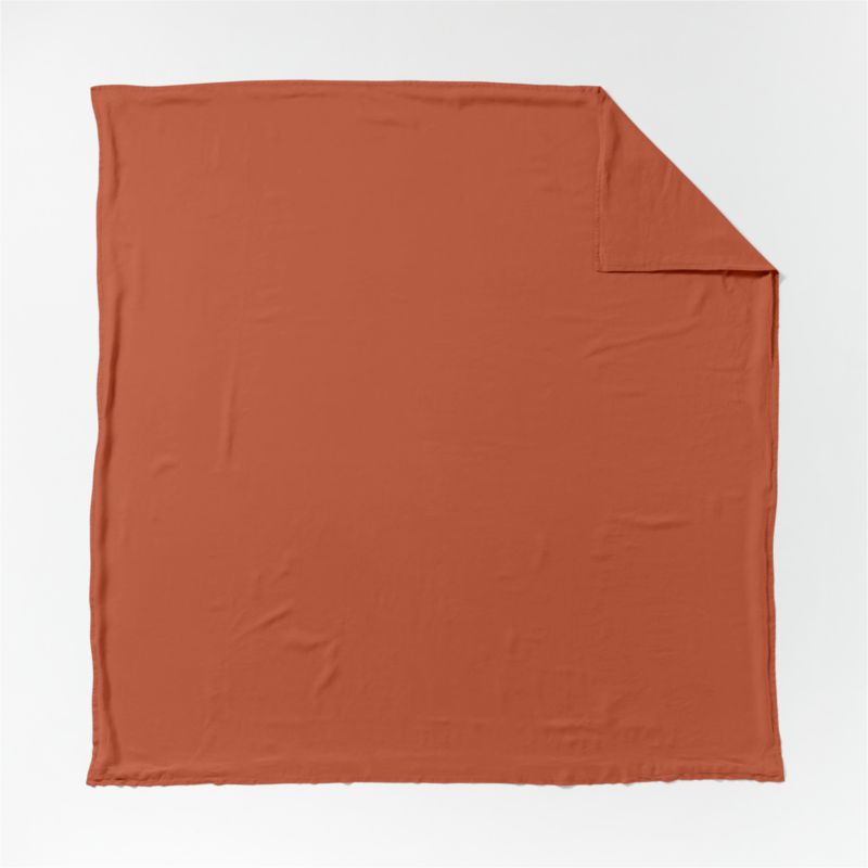 New Natural EUROPEAN FLAX ™-Certified Linen Spice Orange King Duvet Cover - image 5 of 7