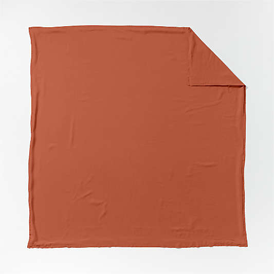 New Natural EUROPEAN FLAX ™-Certified Linen Spice Orange Full/Queen Duvet Cover