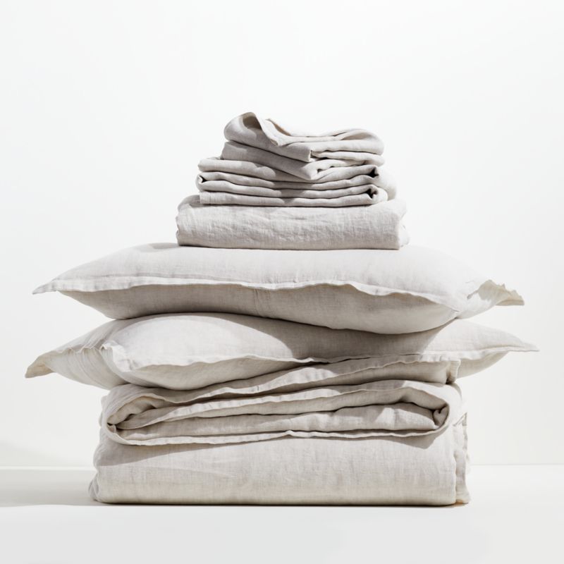 New Natural EUROPEAN FLAX ™-Certified Linen Warm Natural Full Bedding Set