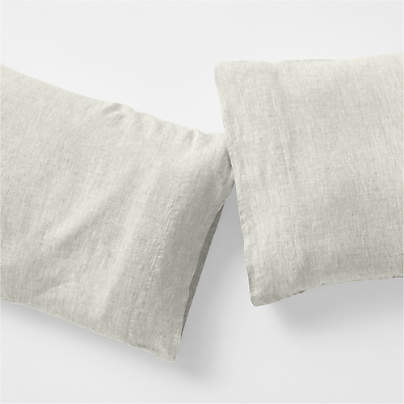 New Natural EUROPEAN FLAX ™-certified Linen Warm Natural King Pillowcases, Set of 2