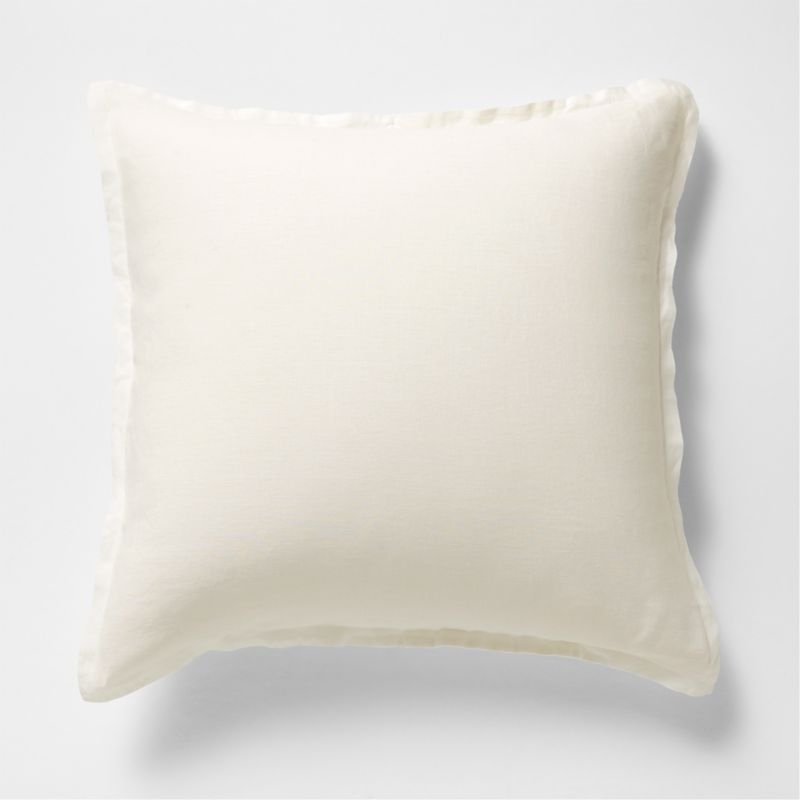 New Natural EUROPEAN FLAX ™-Certified Linen Pampas Ivory Euro Bed Pillow Sham - image 0 of 3