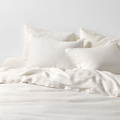 View Aire Natural EUROPEAN FLAX ™-Certified Linen Pampas Ivory Full/Queen Duvet Cover details