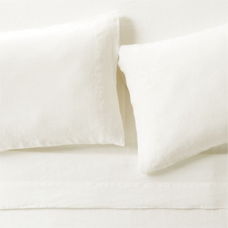 New Natural EUROPEAN FLAX ™-certified Linen Pampas Ivory Twin/Twin XL Bed Sheet Set