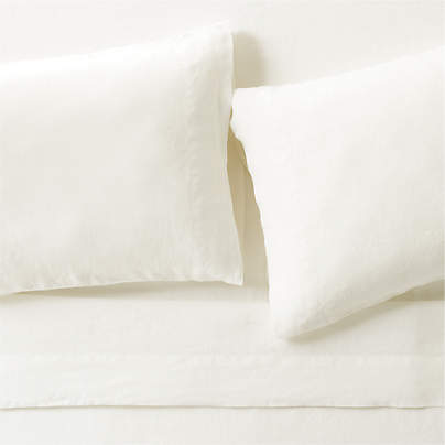 New Natural EUROPEAN FLAX ™-Certified Linen Pampas Ivory Full Bed Sheet Set