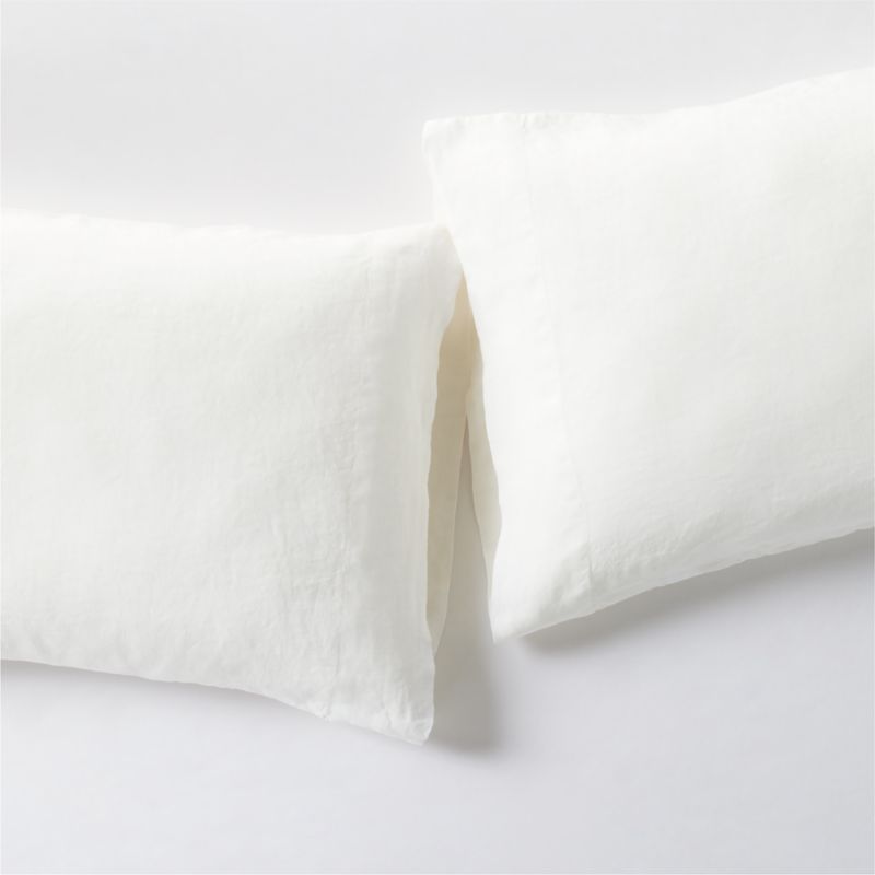 Viewing product image New Natural EUROPEAN FLAX ™-Certified Linen Pampas Ivory Standard Pillowcases, Set of 2 - image 1 of 7