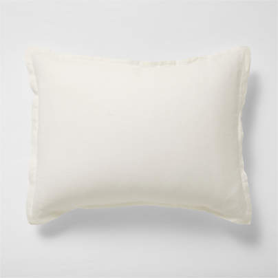 New Natural EUROPEAN FLAX ™-Certified Linen Pampas Ivory Standard Bed Pillow Sham