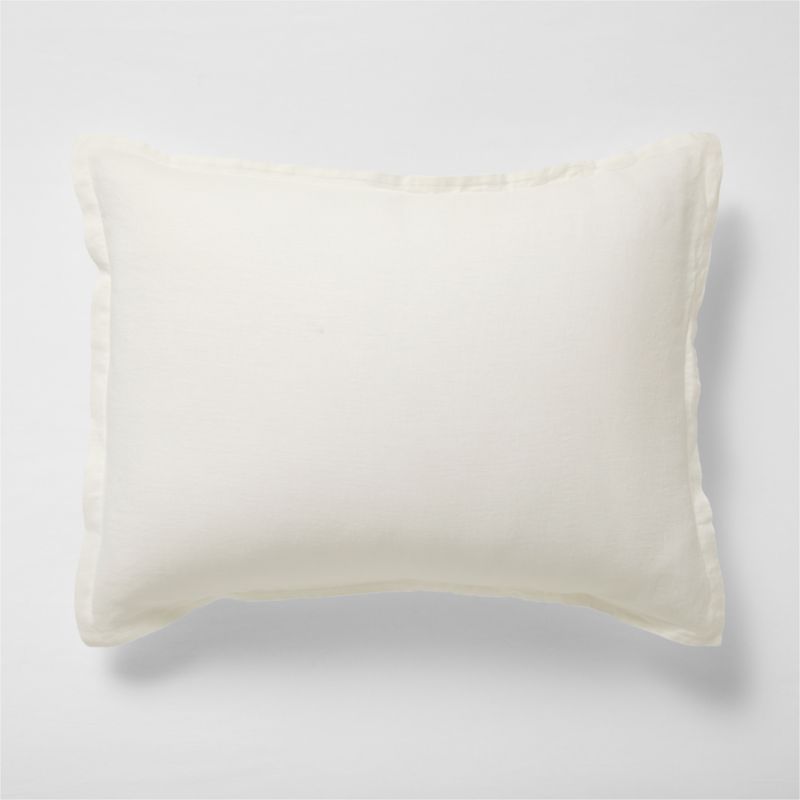 New Natural EUROPEAN FLAX ™-Certified Linen Pampas Ivory King Bed Pillow Sham