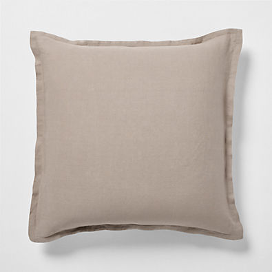 View Aire Natural EUROPEAN FLAX ™-Certified Linen Clay Taupe Euro Bed Pillow Sham details