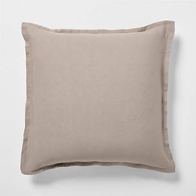Aire Natural EUROPEAN FLAX ™-Certified Linen Clay Taupe Euro Bed Pillow Sham
