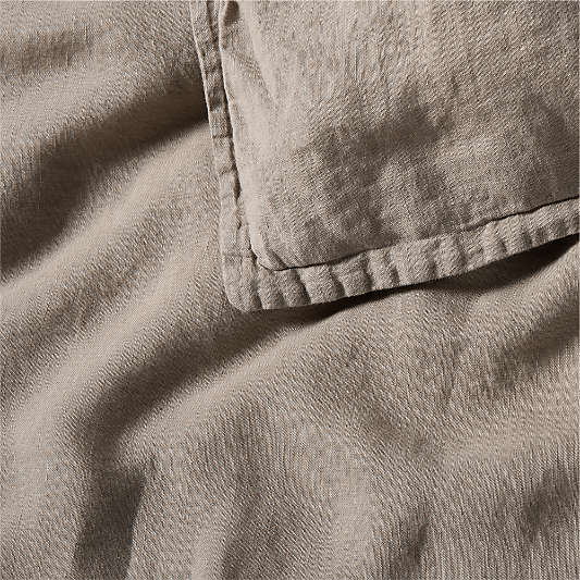 Aire Natural EUROPEAN FLAX ™-Certified Linen Clay Taupe Full/Queen Duvet Cover