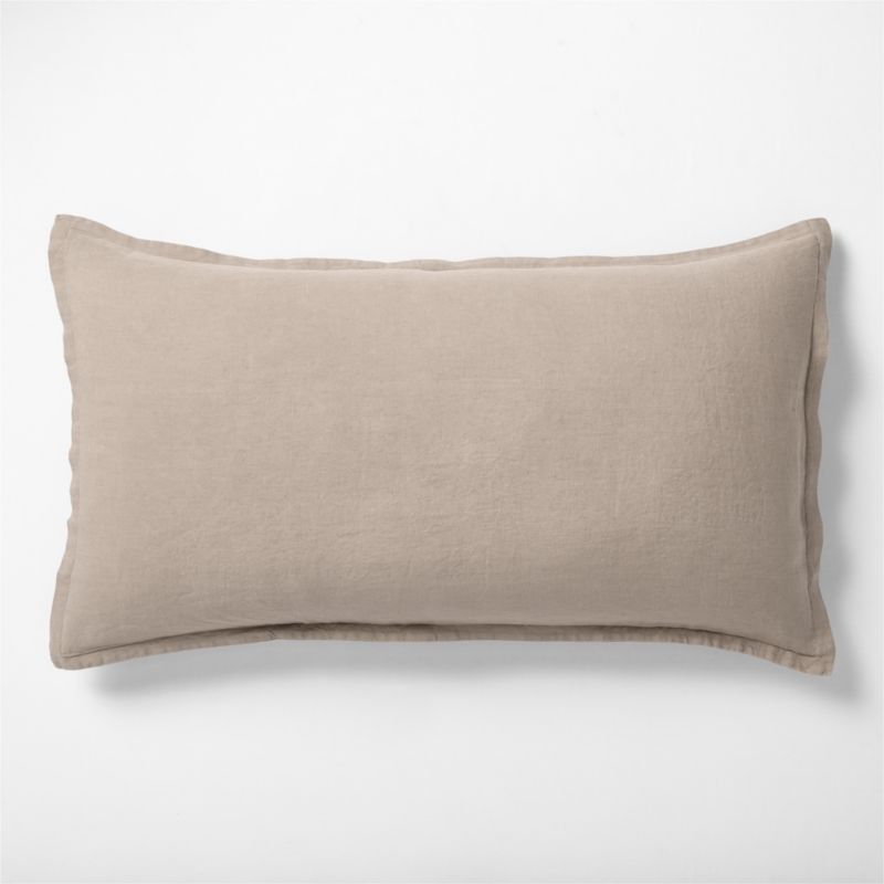 Viewing product image New Natural European Flax ™-Certified Linen Clay Taupe King Bed Pillow Sham - image 1 of 6