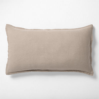 View New Natural European Flax ™-Certified Linen Clay Taupe King Bed Pillow Sham details