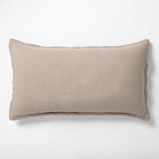 Aire Natural European Linen Clay Taupe King Bed Pillow Sham