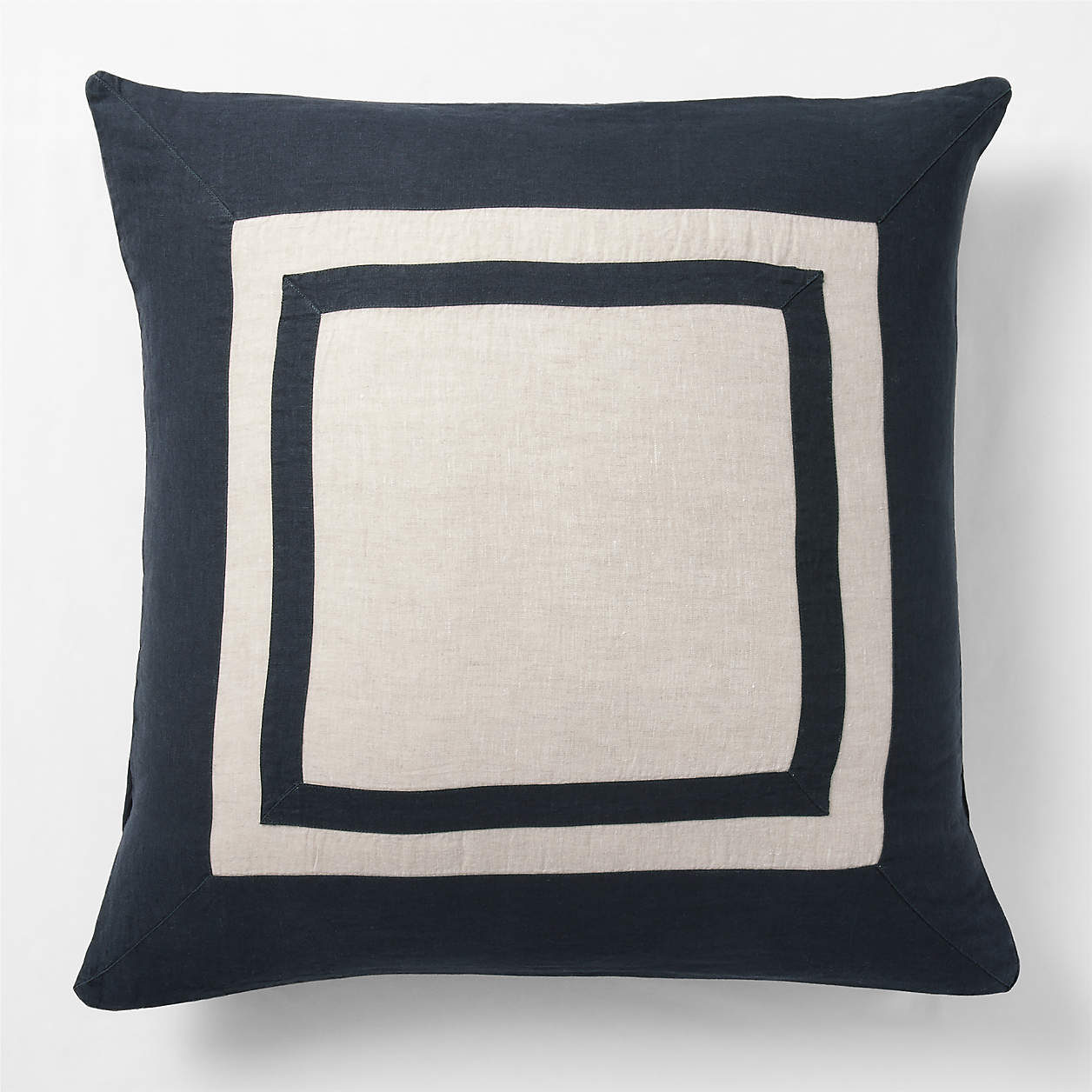 New Natural EUROPEAN FLAX Certified Linen Arcadia Tan and Midnight